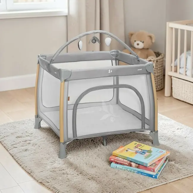 Tarc de joaca, Jane, Travel Fun, Cu arcada cu jucarii, Geanta de transport 98x101x80 cm, Mist BYN8420421094884