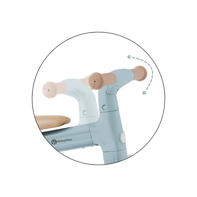 Bicicleta/tricicleta, Petite&Mars, 3 in 1, Multifunctionala, Cu/fara pedale, Ghidon directionabil, Sa reglabila pe inaltime, 2.3 kg, Pana la 25 kg, 12-36 luni, Albastru BYN614837