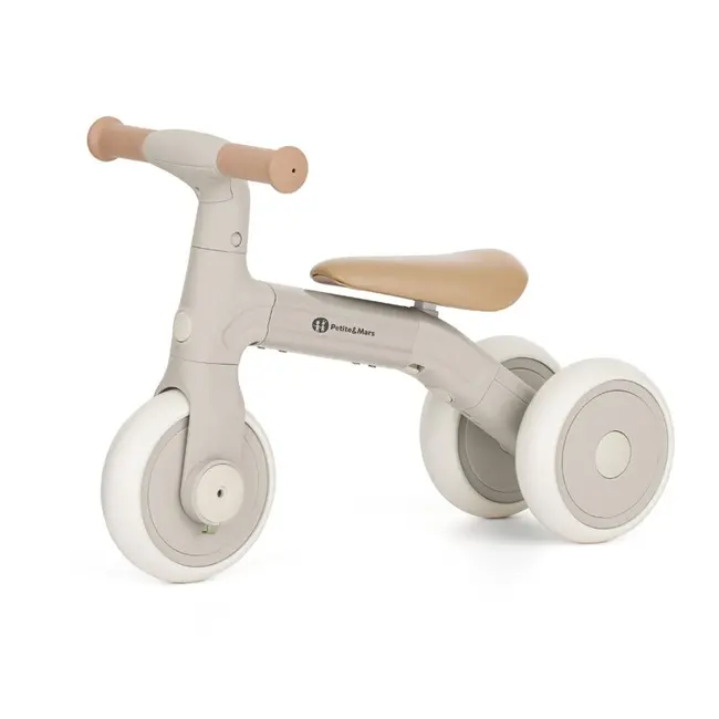 Bicicleta/tricicleta, Petite&Mars, 3 in 1, Multifunctionala, Cu/fara pedale, Ghidon directionabil, Sa reglabila pe inaltime, 2.3 kg, Pana la 25 kg, 12-36 luni, Bej BYN614929