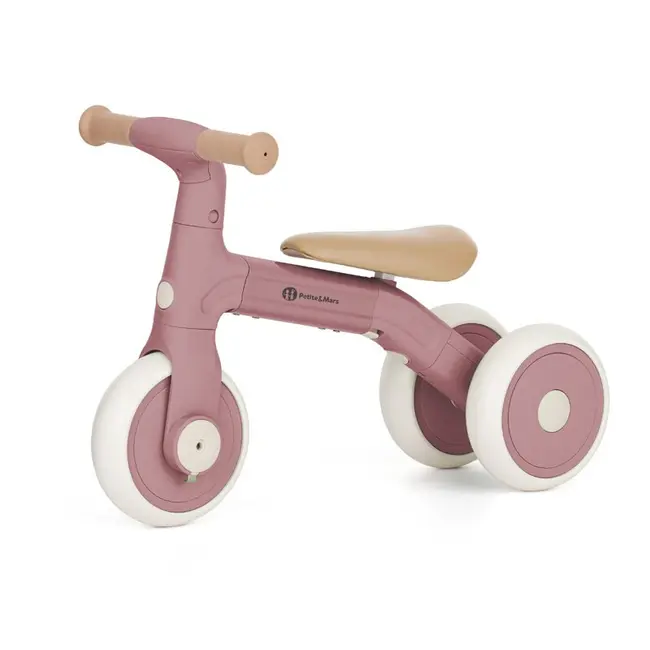 Bicicleta/tricicleta, Petite&Mars, 3 in 1, Multifunctionala, Cu/fara pedale, Ghidon directionabil, Sa reglabila pe inaltime, 2.3 kg, Pana la 25 kg, 12-36 luni, Roz BYN614820
