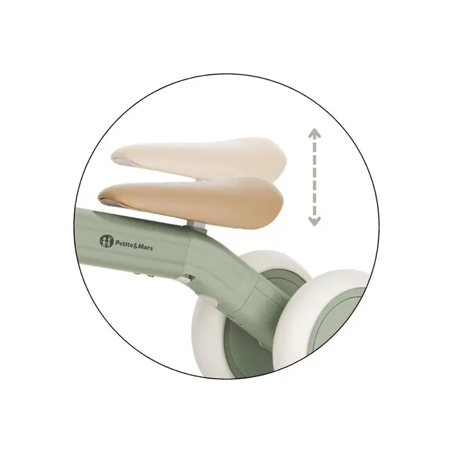 Bicicleta/tricicleta, Petite&Mars, 3 in 1, Multifunctionala, Cu/fara pedale, Ghidon directionabil, Sa reglabila pe inaltime, 2.3 kg, Pana la 25 kg, 12-36 luni, Verde BYN614877