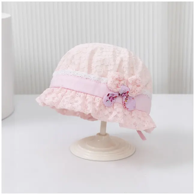 Boneta roz din dantela - elegance mdhat389-2