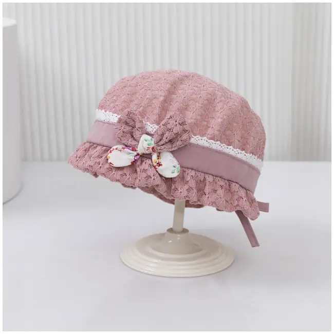 Boneta roz pudra din dantela - elegance mdhat389