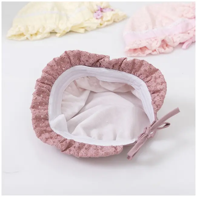 Boneta roz pudra din dantela - elegance mdhat389