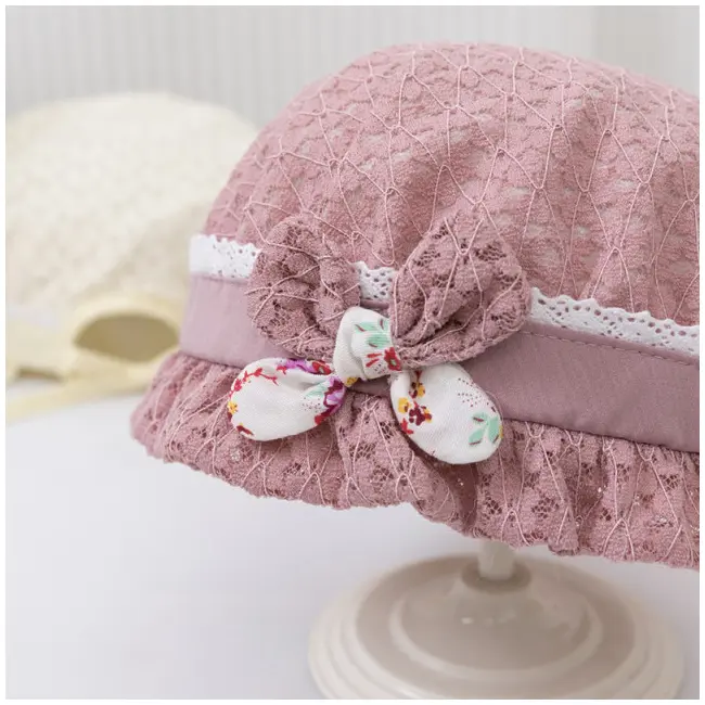 Boneta roz pudra din dantela - elegance mdhat389