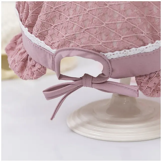 Boneta roz pudra din dantela - elegance mdhat389