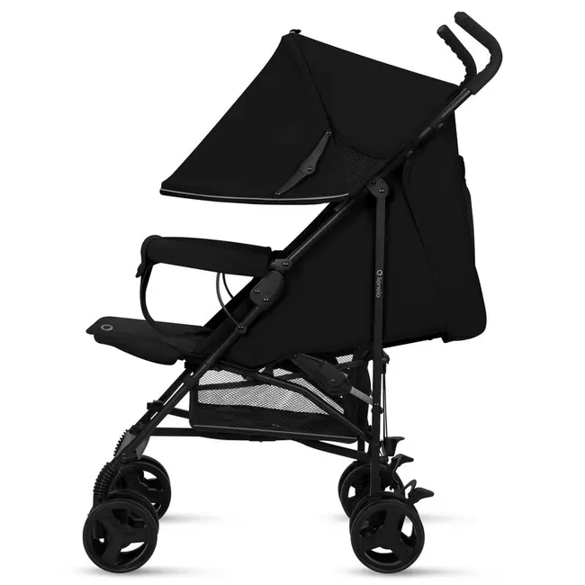 Carucior sport, Lionelo, Elia, Cu plasa de tantari, Suport de picioare reglabil, Spatar ajustabil in 4 pozitii, Capotina XXL, Pliere tip umbrela, Capacitate 15 kg, 6 luni+, EN 1888, Negru BYNLO-ELIA_BLACK_ONYX