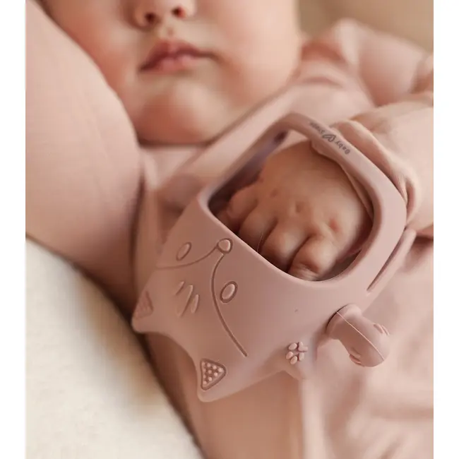 Jucarie De Dentitie In Forma De Vulpe, Manusa Senzoriala , Natural Pjbgls_nat