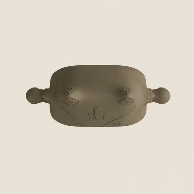 Jucarie De Dentitie In Forma De Vulpe, Manusa Senzoriala , Natural Pjbgls_nat