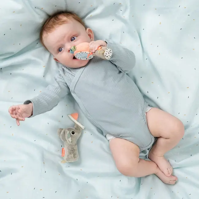 Jucarie senzoriala zornaitoare Done by Deer cu oglinda Celebration