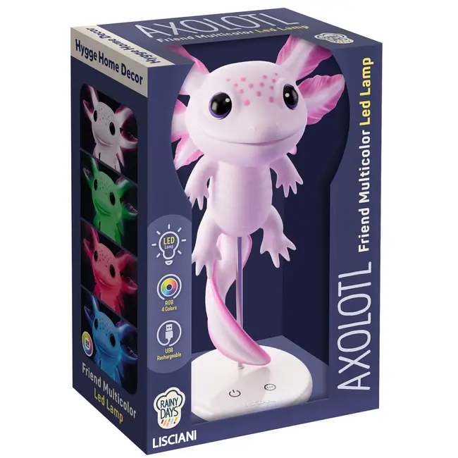 Lampa de veghe multicolora rainy days - axolotl