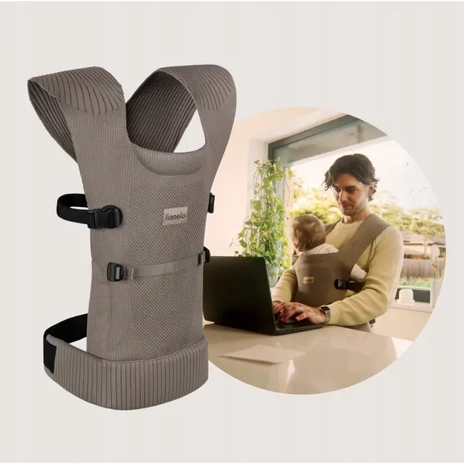 Marsupiu bebe, Lionelo, Mabel, Ergonomic, Pozitia M-broscuta, De la 4 luni pana la 15 Kg, Amplasare cu fata sau cu spatele spre parinte, Material respirabil, Bej BYNLO-MABEL_BEIGE_TAUPE