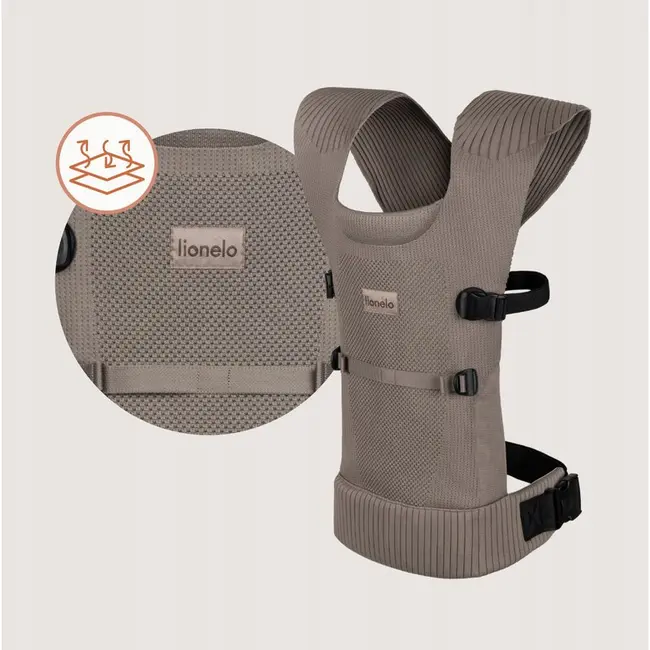 Marsupiu bebe, Lionelo, Mabel, Ergonomic, Pozitia M-broscuta, De la 4 luni pana la 15 Kg, Amplasare cu fata sau cu spatele spre parinte, Material respirabil, Bej BYNLO-MABEL_BEIGE_TAUPE