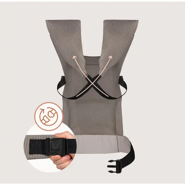 Marsupiu bebe, Lionelo, Mabel, Ergonomic, Pozitia M-broscuta, De la 4 luni pana la 15 Kg, Amplasare cu fata sau cu spatele spre parinte, Material respirabil, Bej BYNLO-MABEL_BEIGE_TAUPE