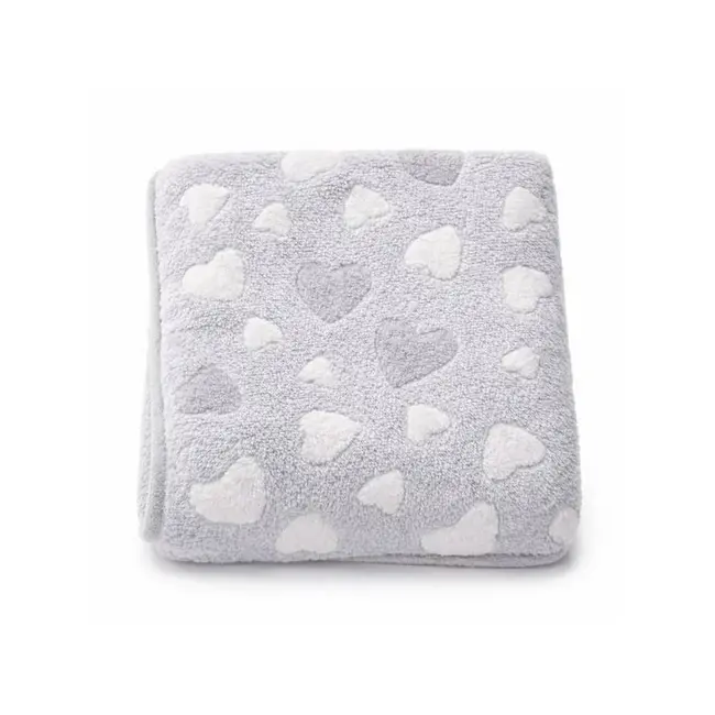 Paturica bebe, New Baby, 80x90 cm, Pufoasa, Grey Heart BYN59507