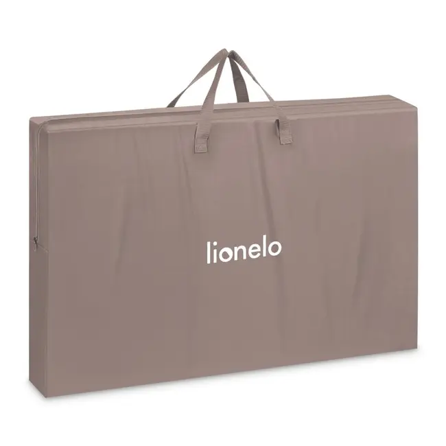 Patut co-sleeper, Lionelo, Jodie, Multifunctional, Reglabil in 6 pozitii pe inaltime, Saltea cu densitate T25, Functie de leganare, Cu plasa de tantari, Buzunar depozitare, Geanta transport, 84x48x70-80 cm, Taupe BYNLO-JODIE_BEIGE_TAUPE