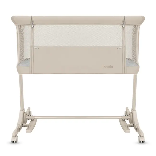 Patut co-sleeper, Lionelo, Pari, Multifunctional, Cu leganare, Reglabil in 6 pozitii pe inaltime, Saltea cu densitate T25, Geanta transport, 84x48x70-80 cm, Bej BYNLO-PARI_BEIGE_CREAM