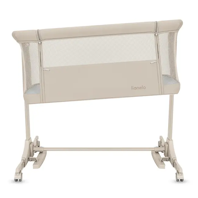 Patut co-sleeper, Lionelo, Pari, Multifunctional, Cu leganare, Reglabil in 6 pozitii pe inaltime, Saltea cu densitate T25, Geanta transport, 84x48x70-80 cm, Bej BYNLO-PARI_BEIGE_CREAM