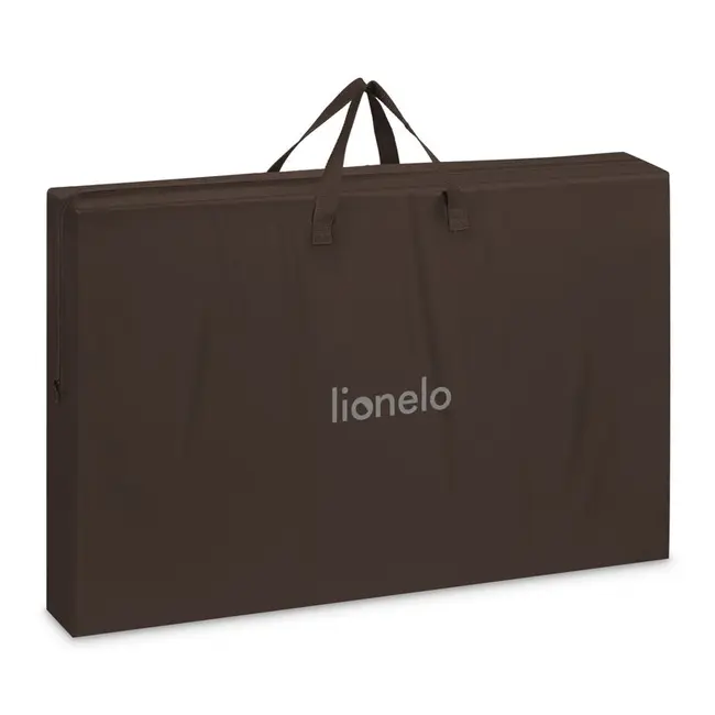 Patut co-sleeper, Lionelo, Pari, Multifunctional, Cu leganare, Reglabil in 6 pozitii pe inaltime, Saltea cu densitate T25, Geanta transport, 84x48x70-80 cm, Maro BYNLO-PARI_BROWN_CHOCOLATE