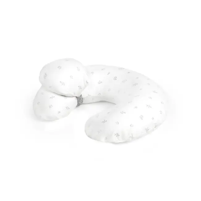 Perna pentru alaptare, Jane, Ergonomica, Cu husa detasabila, lavabila si pernuta suplimentara, Umpluta cu bilute din poliester, Mist BYN8420421093122