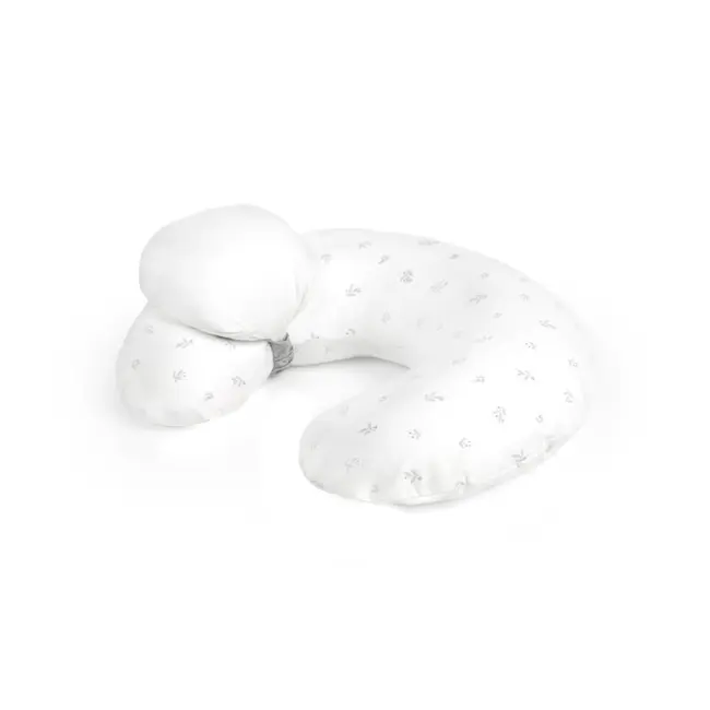 Perna pentru alaptare, Jane, Ergonomica, Cu husa detasabila, lavabila si pernuta suplimentara, Umpluta cu bilute din poliester, Mist BYN8420421093122