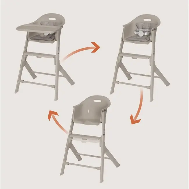 Scaun de masa, Lionelo, Beny, Suport de picioare si tavita ajustabile in 2 pozitii, Insertie moale, Centuri in 3 puncte, Asamblare rapida, Sustine 15 kg, 6 luni+, Bej BYNLO-BENY_BEIGE_SAND