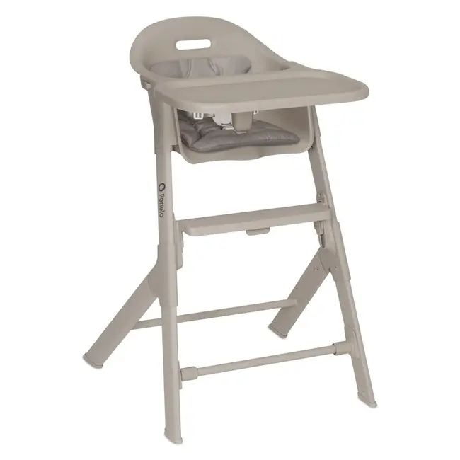 Scaun de masa, Lionelo, Beny, Suport de picioare si tavita ajustabile in 2 pozitii, Insertie moale, Centuri in 3 puncte, Asamblare rapida, Sustine 15 kg, 6 luni+, Bej BYNLO-BENY_BEIGE_SAND