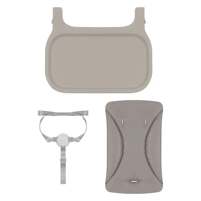 Scaun de masa, Lionelo, Beny, Suport de picioare si tavita ajustabile in 2 pozitii, Insertie moale, Centuri in 3 puncte, Asamblare rapida, Sustine 15 kg, 6 luni+, Bej BYNLO-BENY_BEIGE_SAND