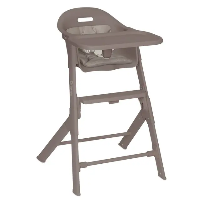Scaun de masa, Lionelo, Beny, Suport de picioare si tavita ajustabile in 2 pozitii, Insertie moale, Centuri in 3 puncte, Asamblare rapida, Sustine 15 kg, 6 luni+, Taupe BYNLO-BENY_BEIGE_TAUPE