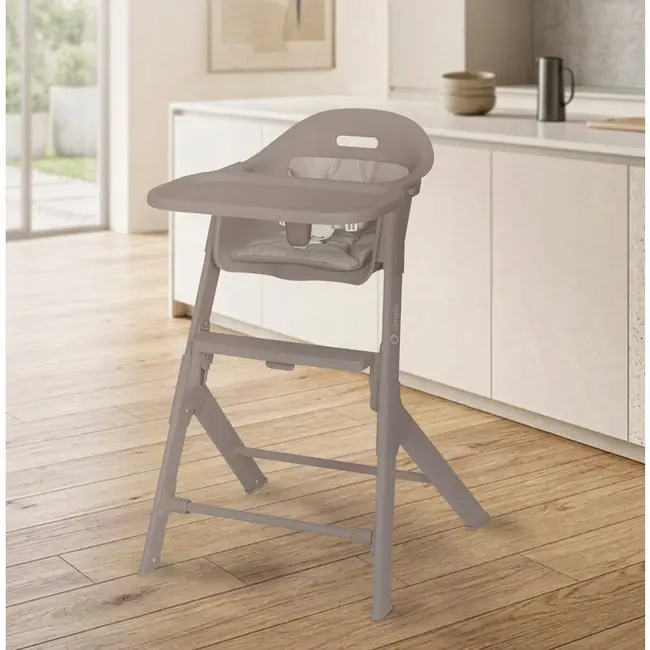 Scaun de masa, Lionelo, Beny, Suport de picioare si tavita ajustabile in 2 pozitii, Insertie moale, Centuri in 3 puncte, Asamblare rapida, Sustine 15 kg, 6 luni+, Taupe BYNLO-BENY_BEIGE_TAUPE