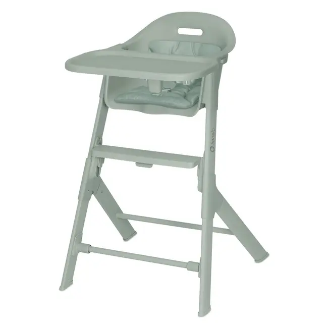 Scaun de masa, Lionelo, Beny, Suport de picioare si tavita ajustabile in 2 pozitii, Insertie moale, Centuri in 3 puncte, Asamblare rapida, Sustine 15 kg, 6 luni+, Verde BYNLO-BENY_GREEN_SAGE