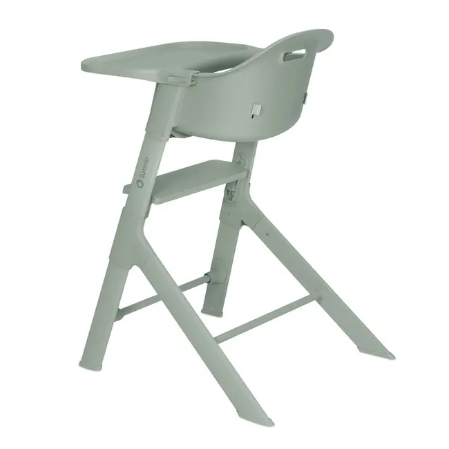 Scaun de masa, Lionelo, Beny, Suport de picioare si tavita ajustabile in 2 pozitii, Insertie moale, Centuri in 3 puncte, Asamblare rapida, Sustine 15 kg, 6 luni+, Verde BYNLO-BENY_GREEN_SAGE