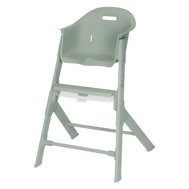 Scaun de masa, Lionelo, Beny, Suport de picioare si tavita ajustabile in 2 pozitii, Insertie moale, Centuri in 3 puncte, Asamblare rapida, Sustine 15 kg, 6 luni+, Verde BYNLO-BENY_GREEN_SAGE
