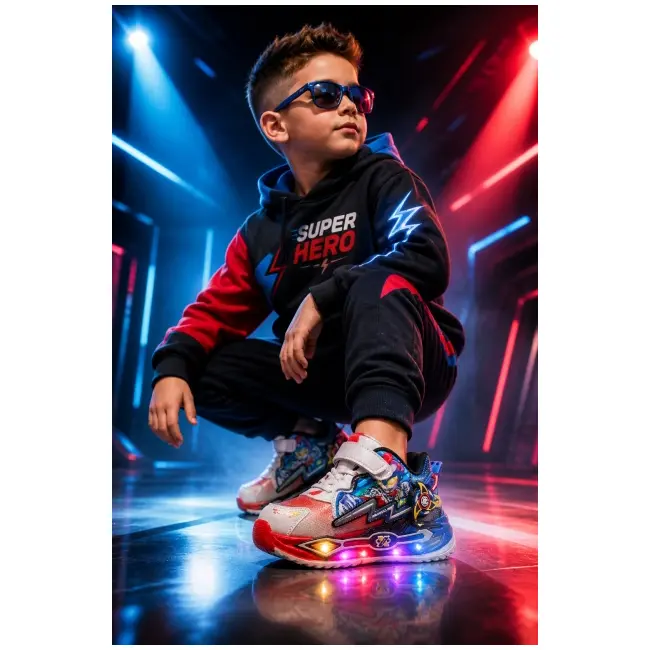 Adidasi super hero cu luminite pentru baieti adt-59