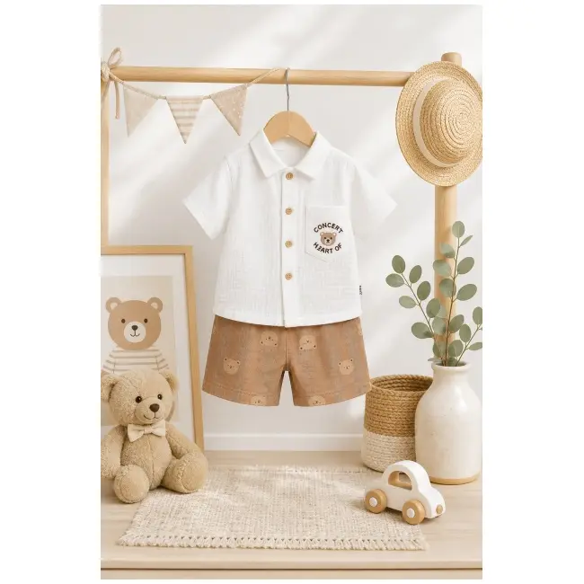 Citir, set pantalonasi si camasuta alba ursuleti bbe7277-1