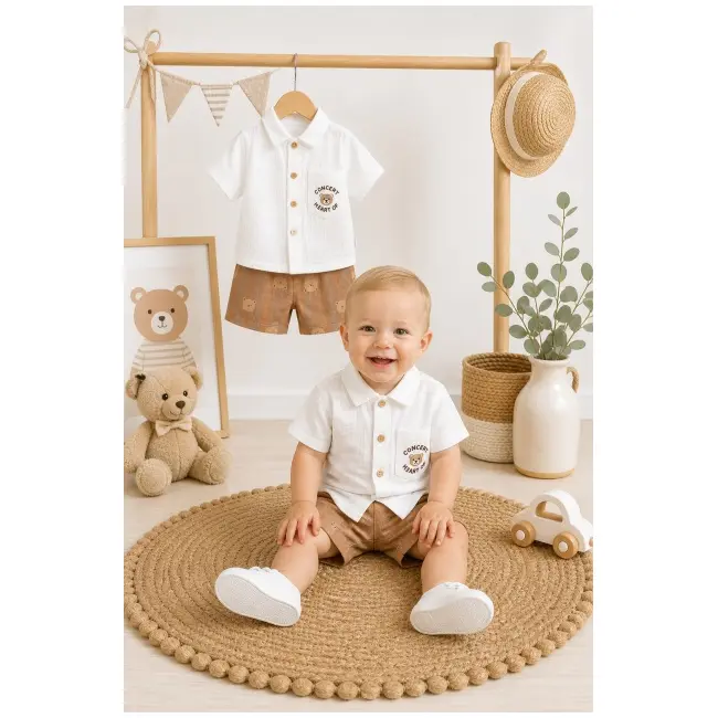 Citir, set pantalonasi si camasuta alba ursuleti bbe7277-1