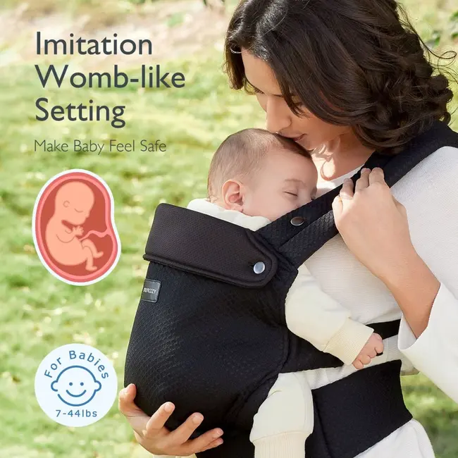 Marsupiu nou nascut Momcozy Air Mesh Black
