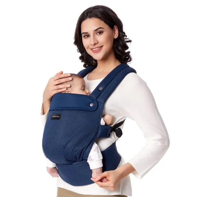 Marsupiu nou nascut Momcozy Air Mesh Blue