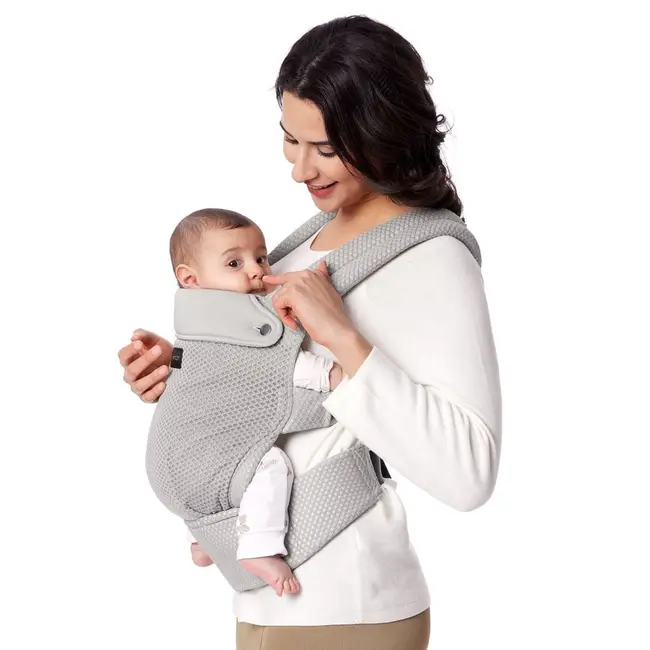 Marsupiu nou nascut Momcozy Air Mesh Grey
