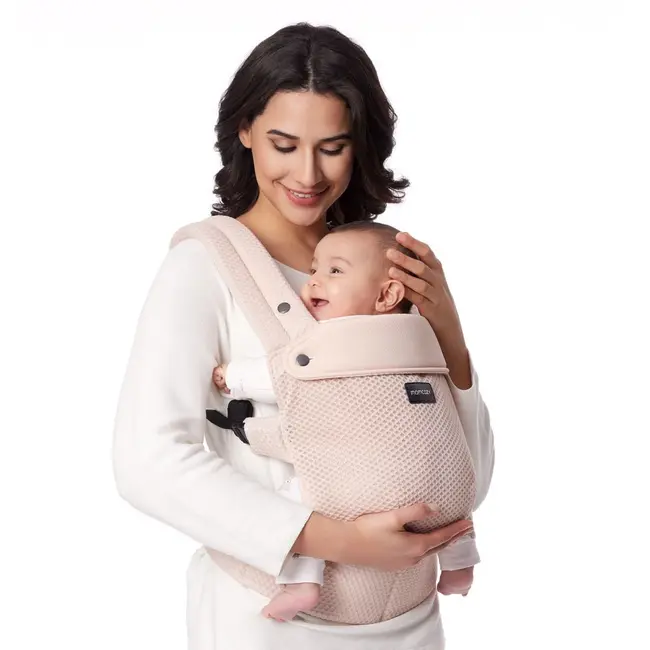 Marsupiu nou nascut Momcozy Air Mesh Pink