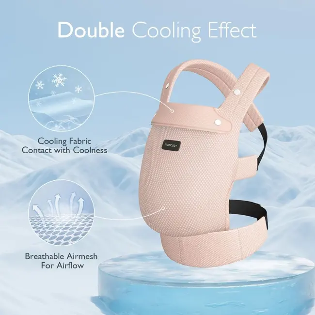 Marsupiu nou nascut Momcozy Air Mesh Pink