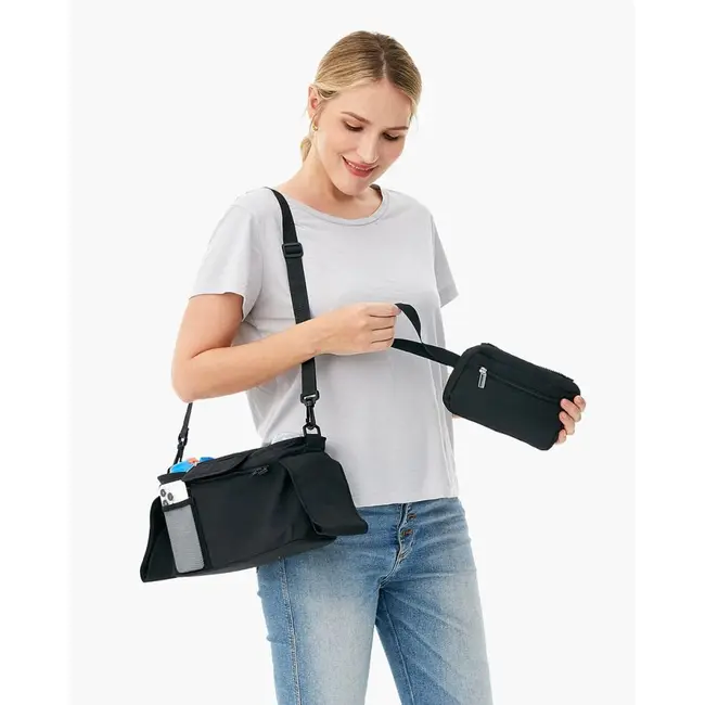 Organizator pentru carucior Momcozy cu suporturi pentru pahare