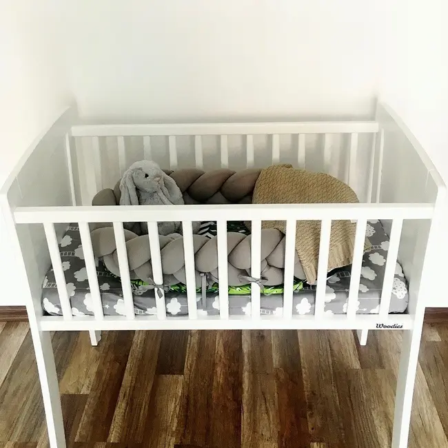 Patut Mic, Co-sleeping Din Lemn, Alb 90 X 40 Cm Pjbbedside_alb01