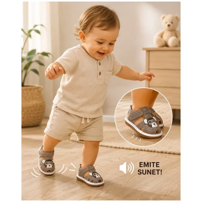 Sandalute cu piuitoare - happy cute bear snd5