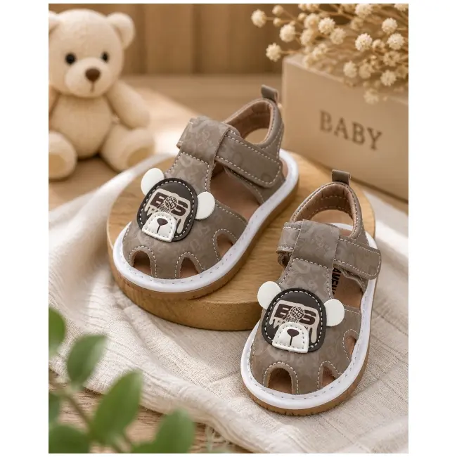 Sandalute cu piuitoare - happy cute bear snd5