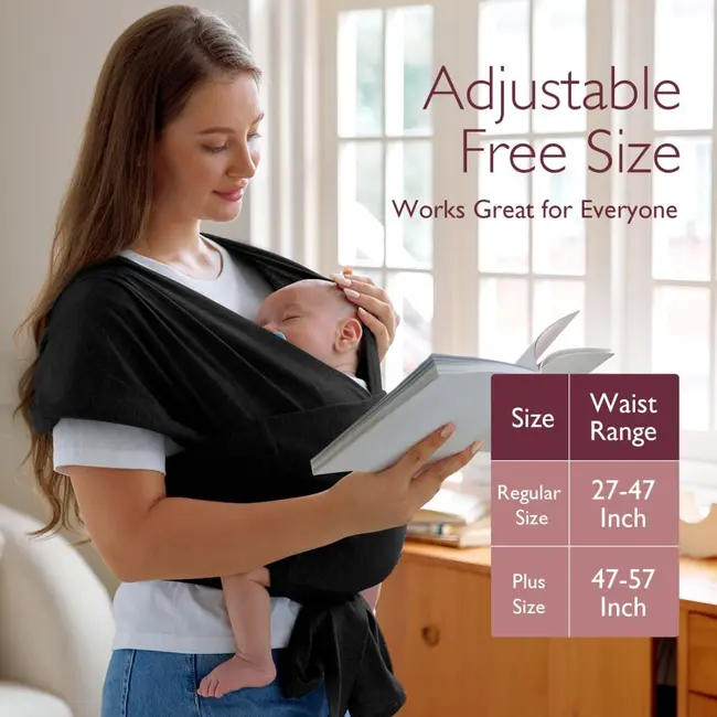 Sistem de purtare Momcozy tip wrap Black