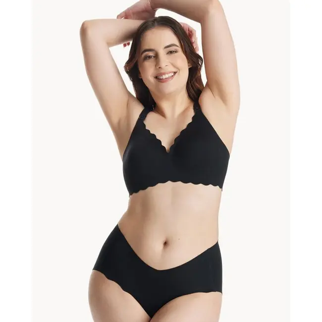 Sutien alaptare floral fara cusaturi cu sustinere Momcozy YN46 Black S