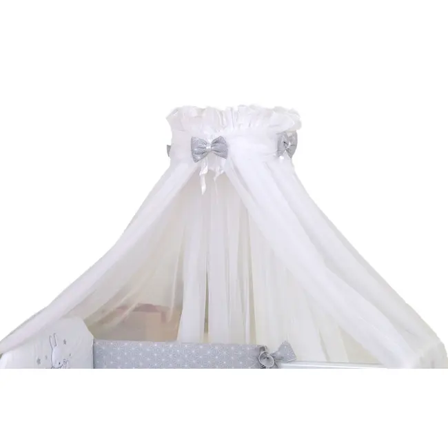 Baldachin Din Tul Pentru Patut, 600x160 Cm, Sky Bunny Gri  ,   Amy   Protectie, Confort Si Decor Elegant Pjb68775