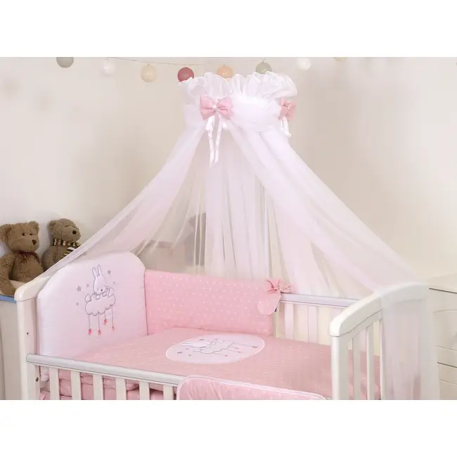 Baldachin Din Tul Pentru Patut, 600x160 Cm, Sky Bunny Roz ,   Amy   Protectie, Confort Si Decor Elegant Pjb68729