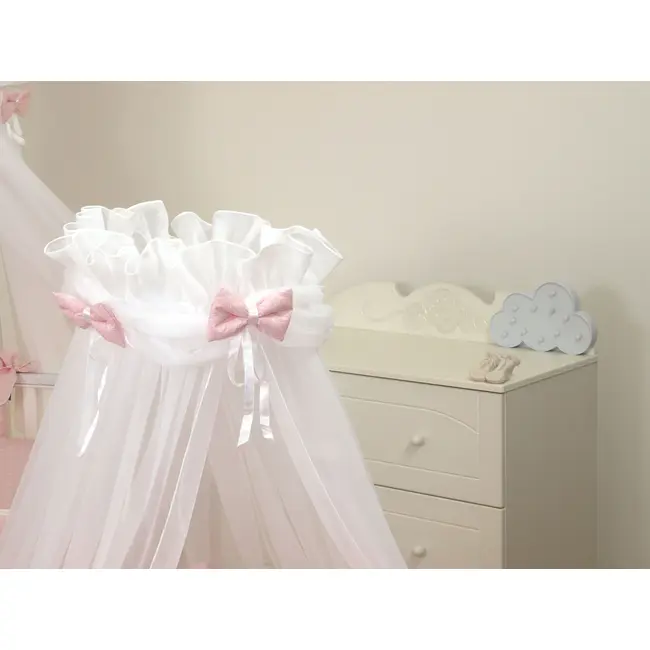 Baldachin Din Tul Pentru Patut, 600x160 Cm, Sky Bunny Roz ,   Amy   Protectie, Confort Si Decor Elegant Pjb68729